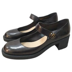 Christian Dior D-Doll Black Shiny Leather Pump