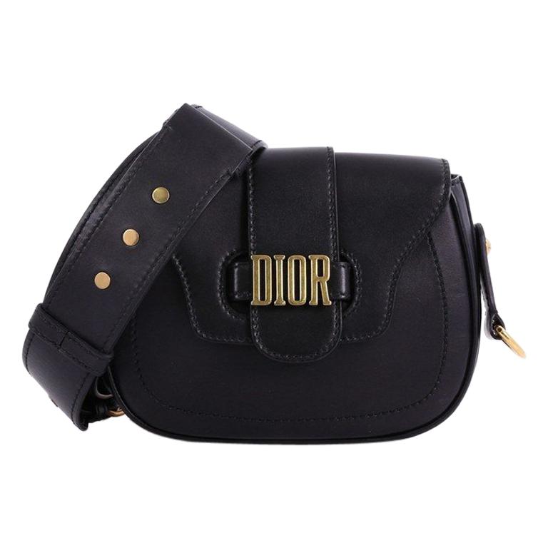 deep past By name Christian Dior D-Fence Saddle Bag Leather Small at 1stDibs