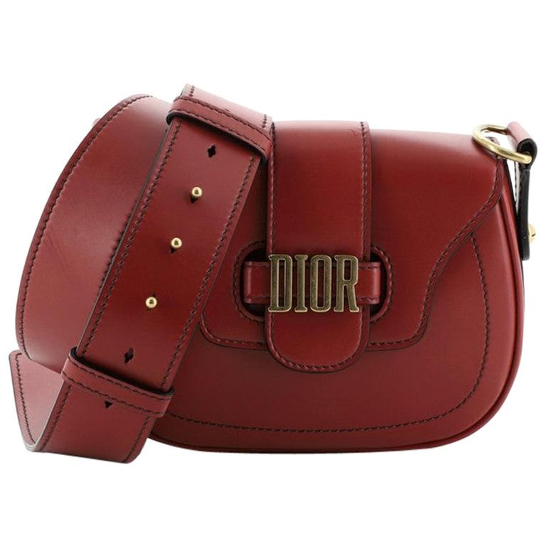 Christian Dior D-Fence Saddle Bag Leather Small