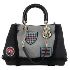Christian Dior D-Light Bag Patch Embellished Denim Medium