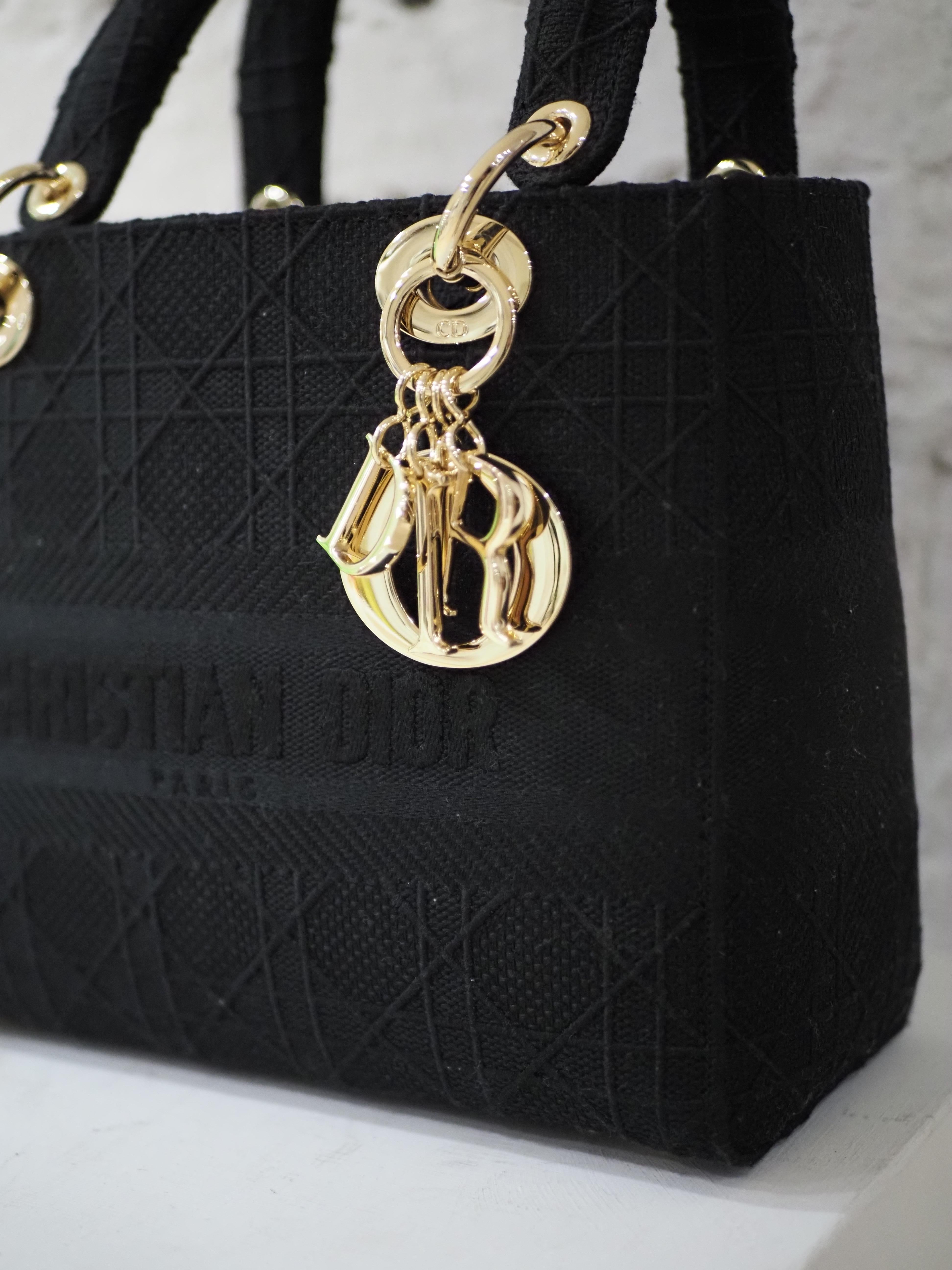 Christian Dior D lite black shoulder handbag 8