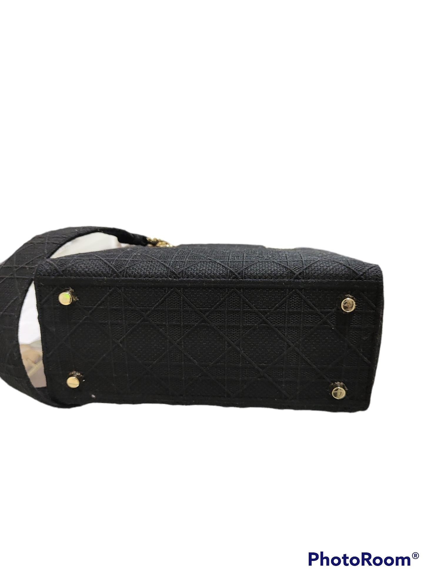 Christian Dior D lite black shoulder handbag In Excellent Condition In Capri, IT