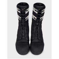 Christian Dior D-Major Black Leather Boots - Size 38.5