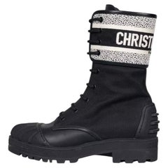 Christian Dior D-Major Black Leather Boots - Size 38.5
