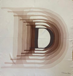 Christian Dior "D" Silk Scarf