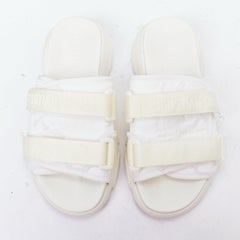 CHRISTIAN DIOR D-Wander cream CD logo chunky technical slides EU38