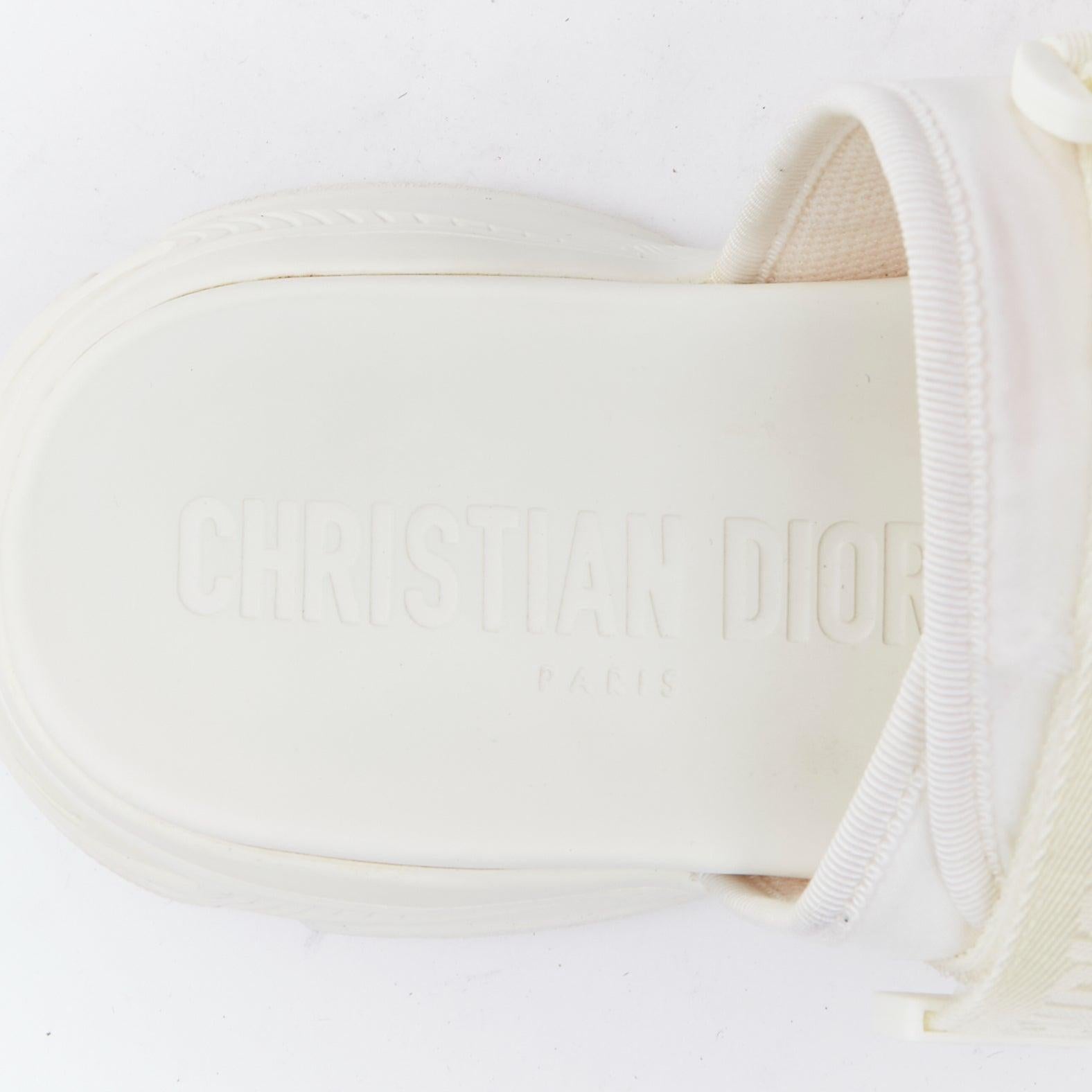 CHRISTIAN DIOR D-Wander crème CD logo chunky diapositives techniques EU38 en vente 4