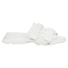 CHRISTIAN DIOR D-Wander cream CD logo chunky technical slides EU38