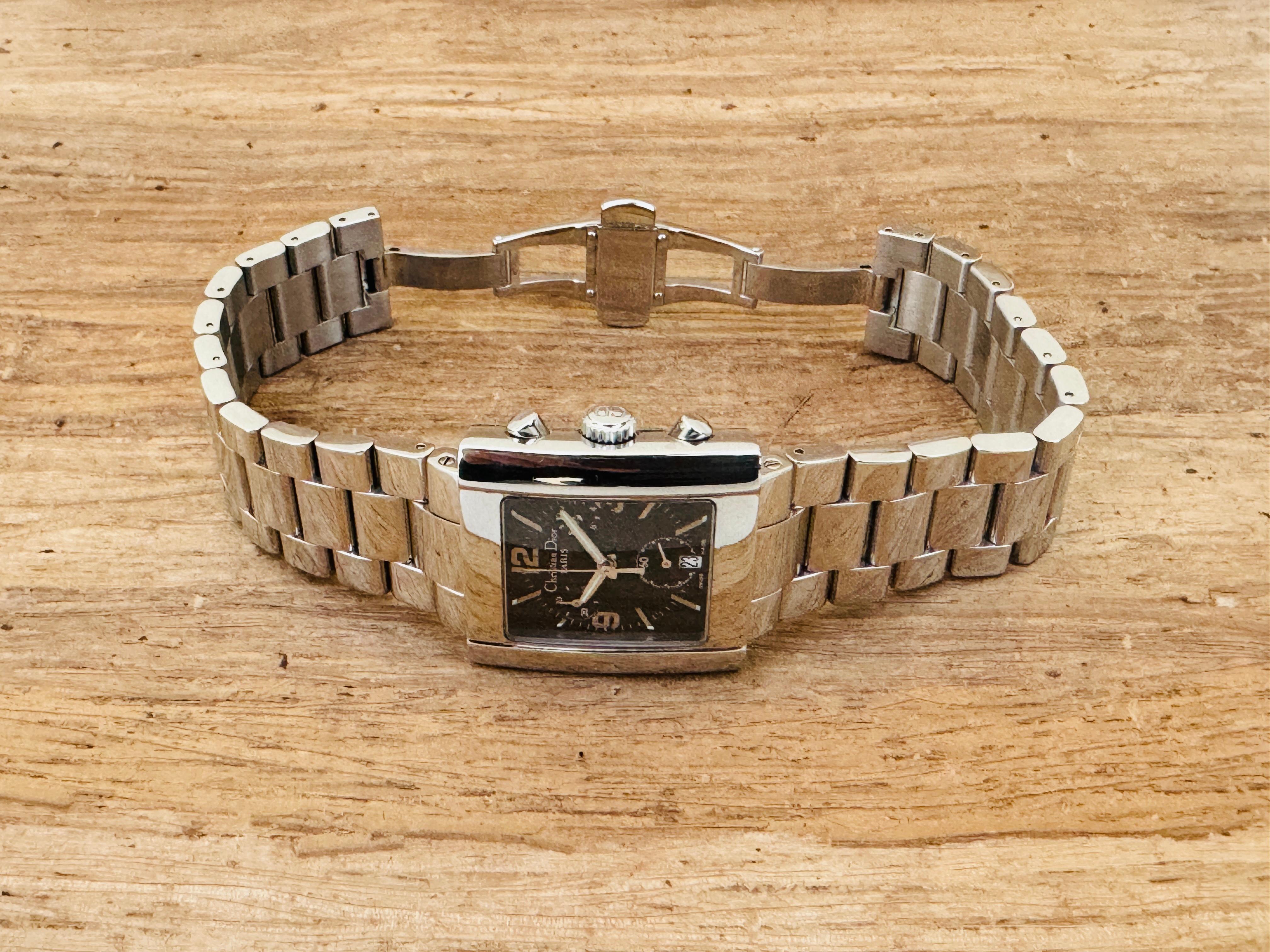 CHRISTIAN DIOR D81-100 Chronograph Stainless-steel Watch For Sale 6