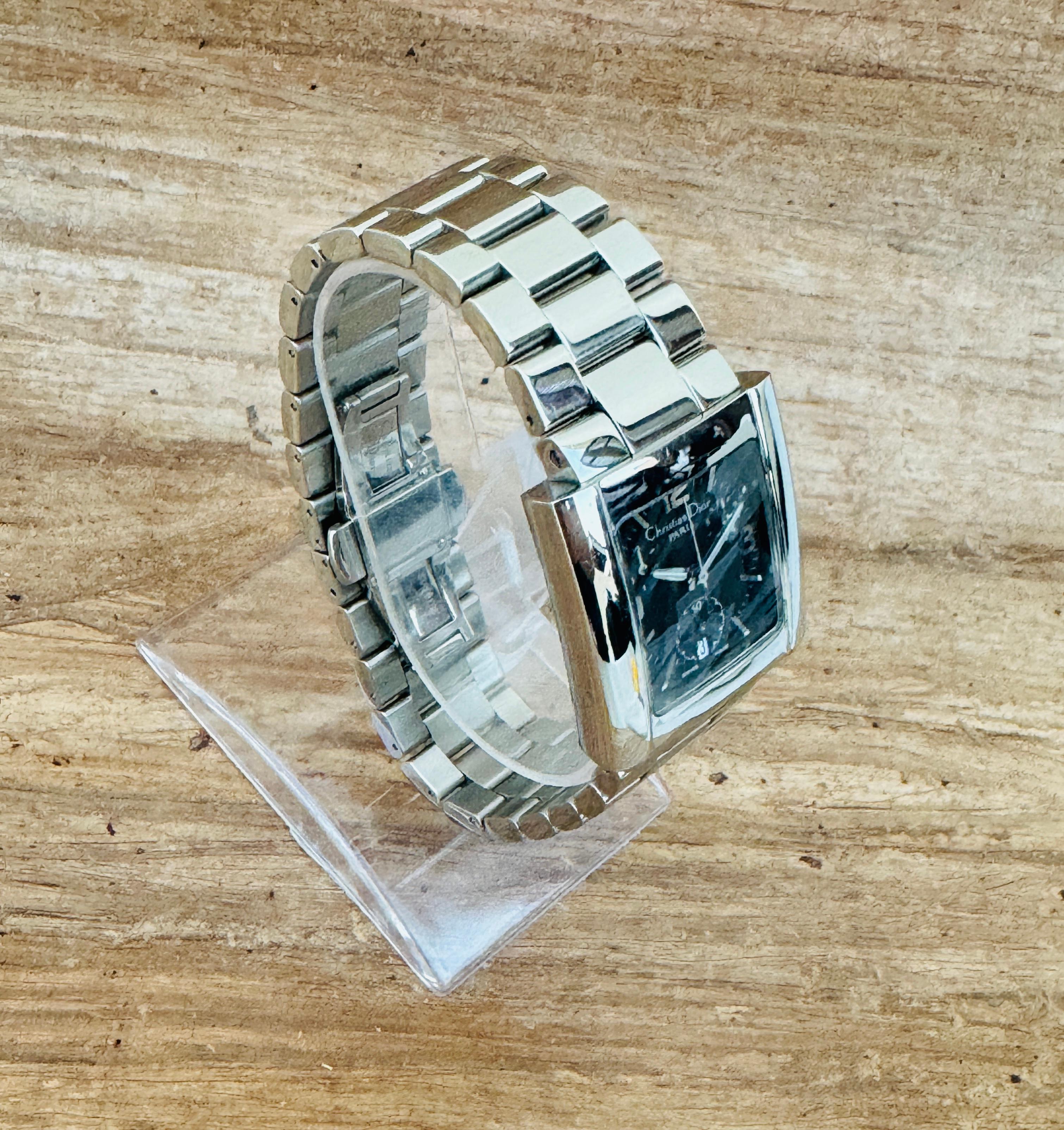 CHRISTIAN DIOR D81-100 Chronograph Stainless-steel Watch In Good Condition For Sale In Toronto, CA