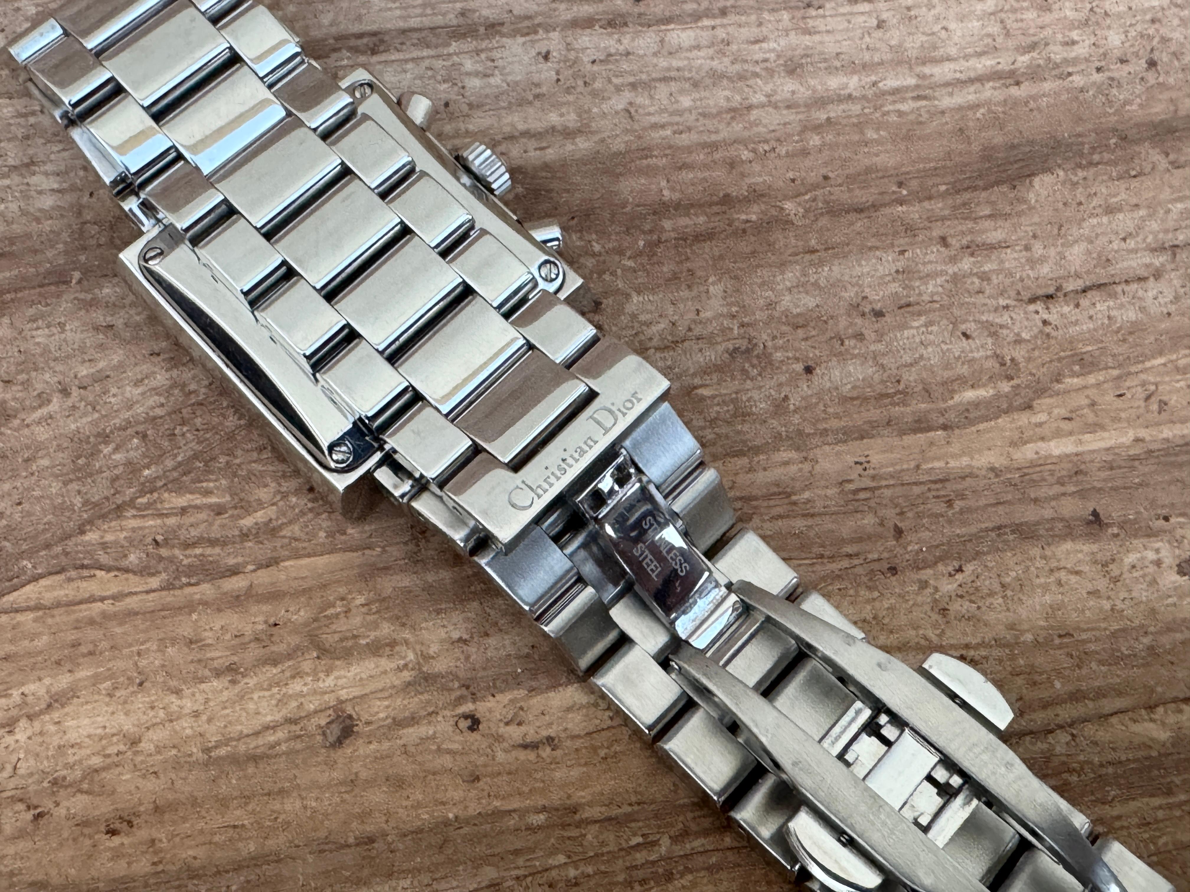 CHRISTIAN DIOR D81-100 Chronograph Stainless-steel Watch For Sale 3