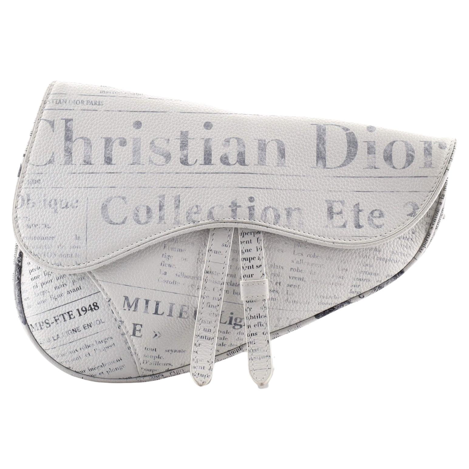 Christian Dior Daniel Arsham Saddle Crossbody Bag Printed Leather