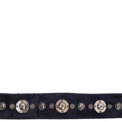 CHRISTIAN DIOR dark blue 2020 EMBROIDERED & STUDDED CAMOUFLAGE Shoulder Strap
