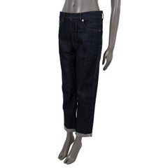 CHRISTIAN DIOR dark blue cotton denim BOYFRIEND Jeans Pants 36 XS