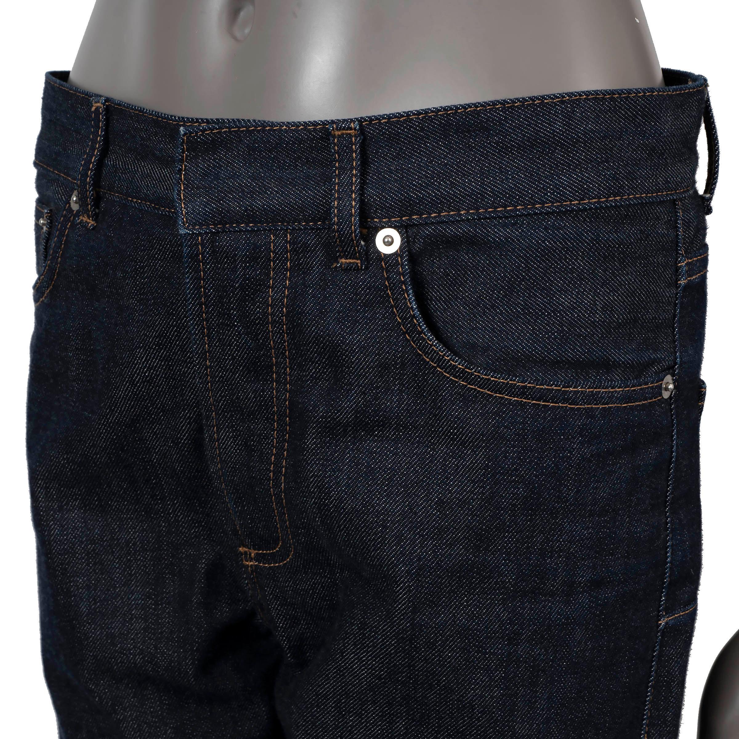 CHRISTIAN DIOR Dunkelblaue Baumwoll-Denim-Jeanshose BOYFRIEND aus Baumwolle 36 XS Damen im Angebot