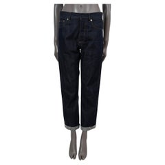 CHRISTIAN DIOR dark blue cotton denim BOYFRIEND Jeans Pants 36 XS
