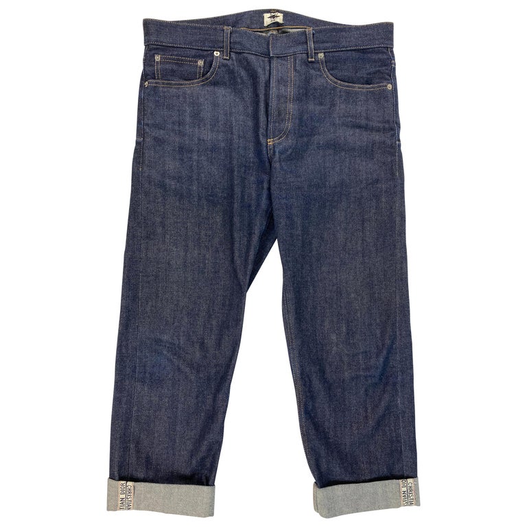 Christian Dior Dark Blue Denim Jeans Pants Size 40 At 1stdibs