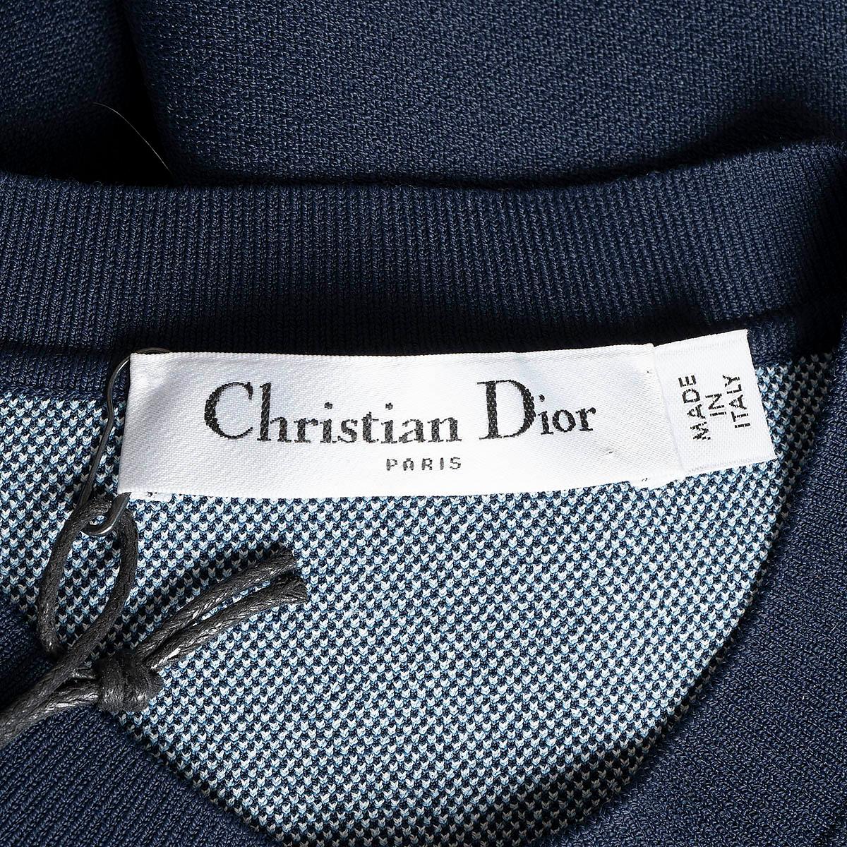 CHRISTIAN DIOR dark blue viscose 2020 TIE-DYE Cardigan Sweater 34 XS For Sale 3