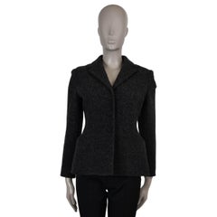 CHRISTIAN DIOR dark grey wool 2019 FELT BAR Jacket 36 XS