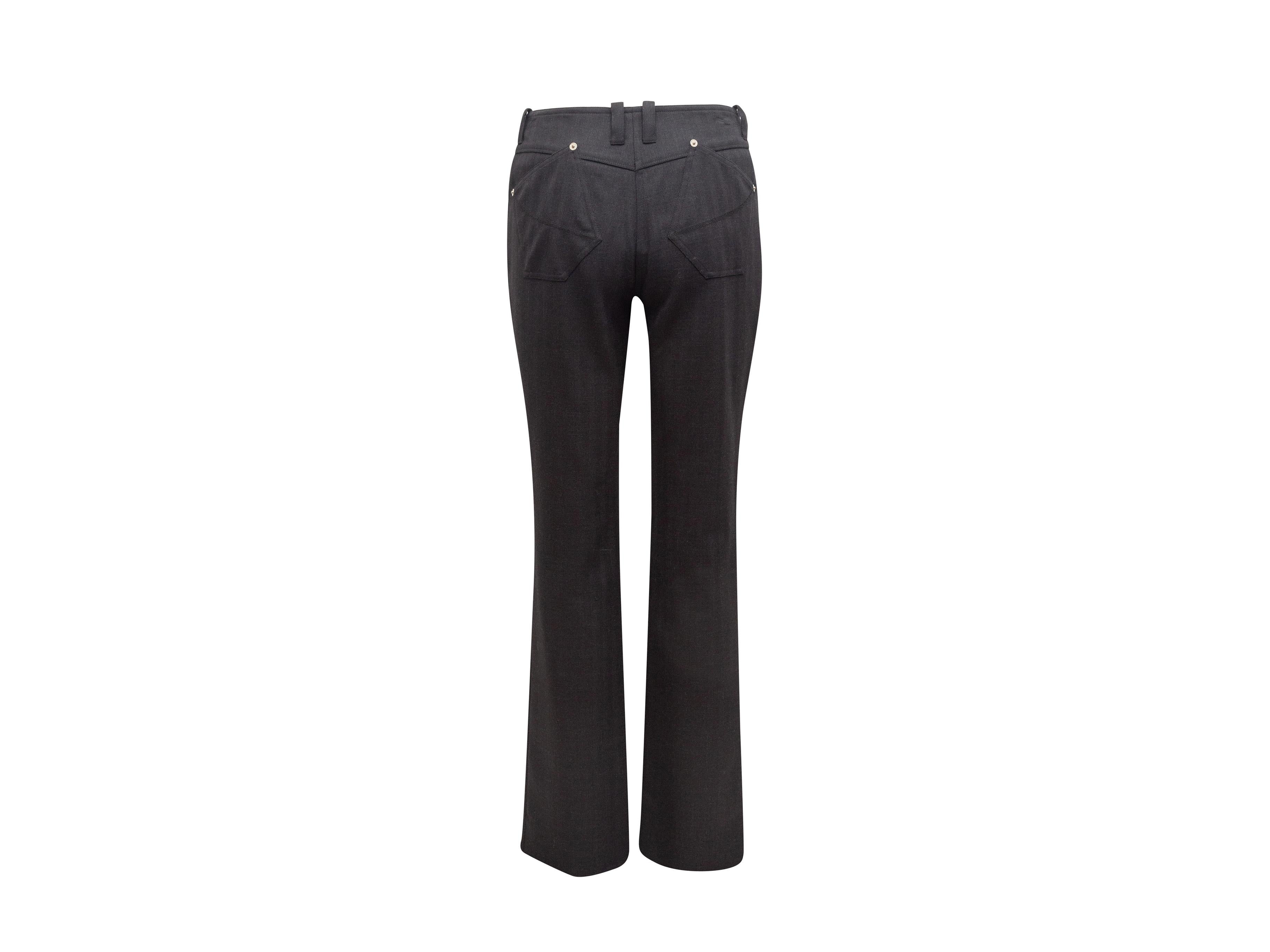 Christian Dior Dark Grey Wool Trousers In Good Condition In New York, NY