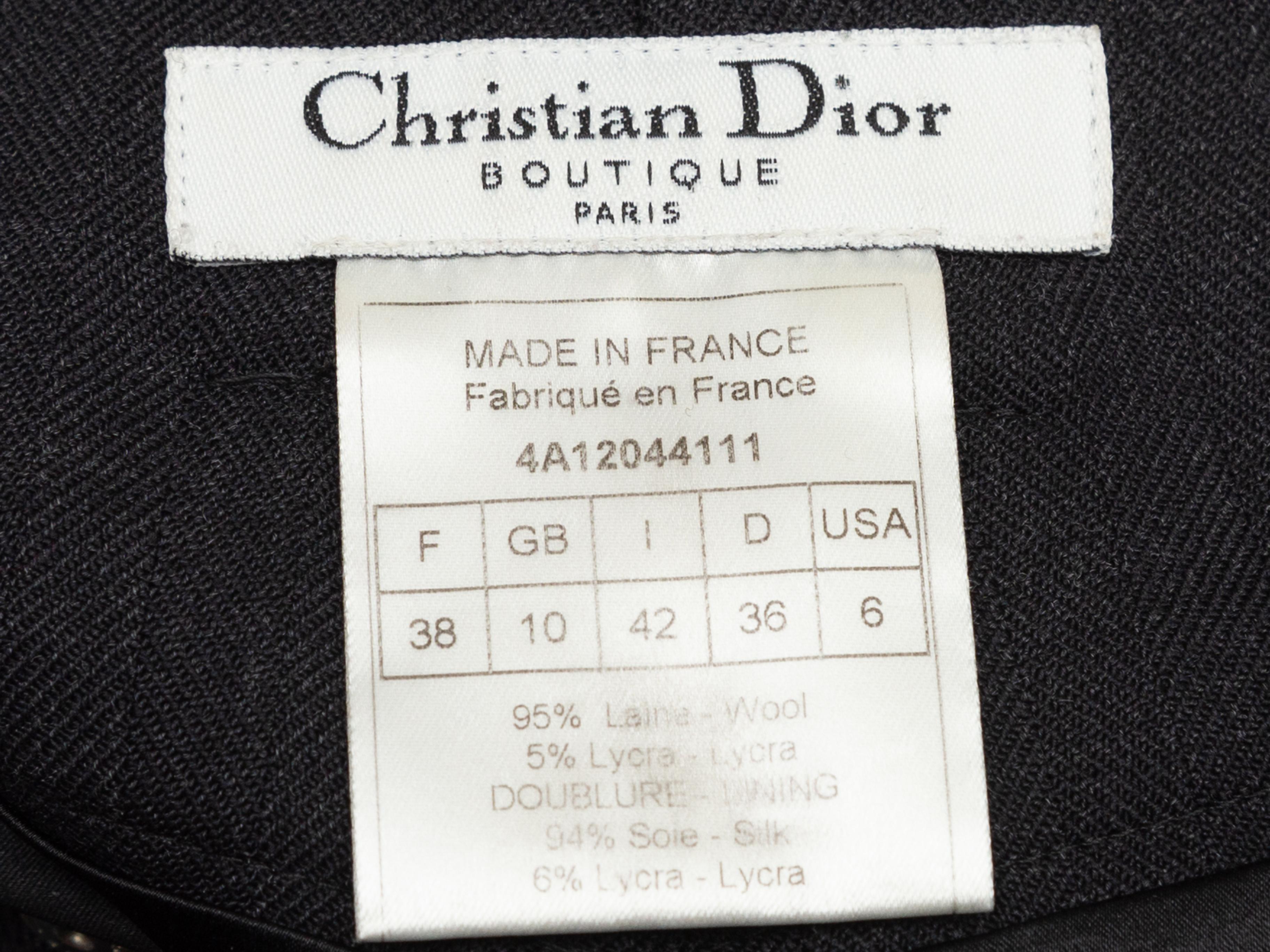 Women's Christian Dior Dark Grey Wool Trousers
