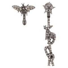 Christian Dior Dark Silvery Metal Earrings