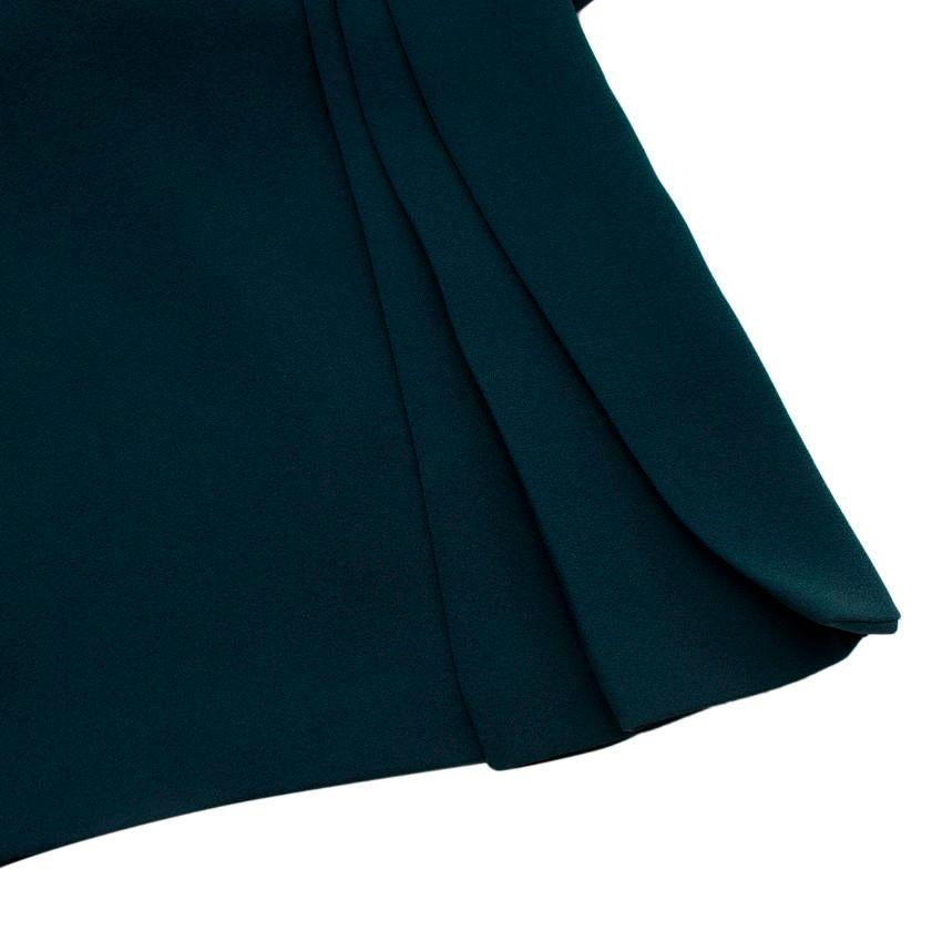 Christian Dior Dunkel Teal Krepp-Shiftkleid mit Bienenverzierung im Angebot 2
