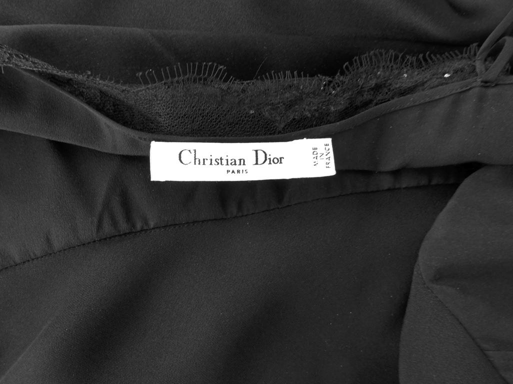 Christian Dior Deco Inspired Rich Black Bias Cut Gown For Sale 1