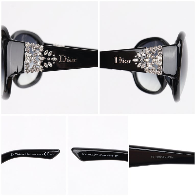 Christian Dior Delicacy Crystal Black Sunglasses Limited Edition RARE Vintage Christian Dior Delicacy Crystal Sunglasses Limited Edition  main image 4