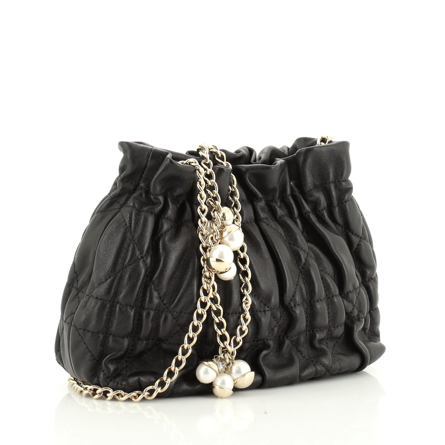 Christian Dior Delices Mini Bag Cannage Quilt Leather at 1stDibs