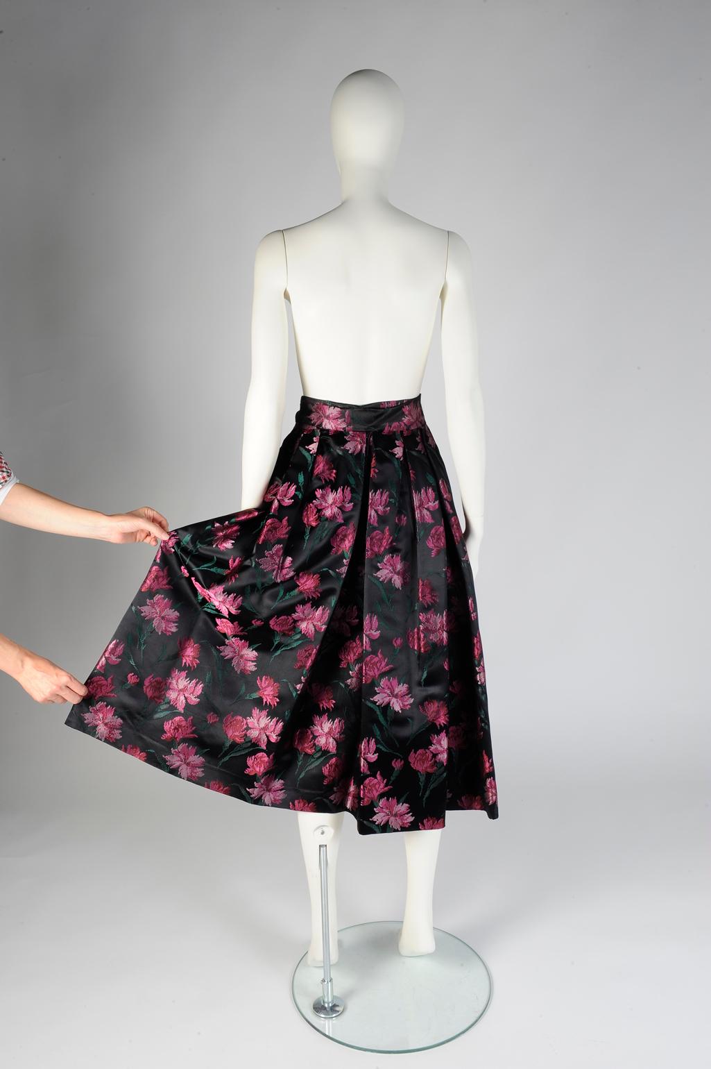 Christian Dior Demi Couture Belted Evening Puff Skirt, Circa 1953 2