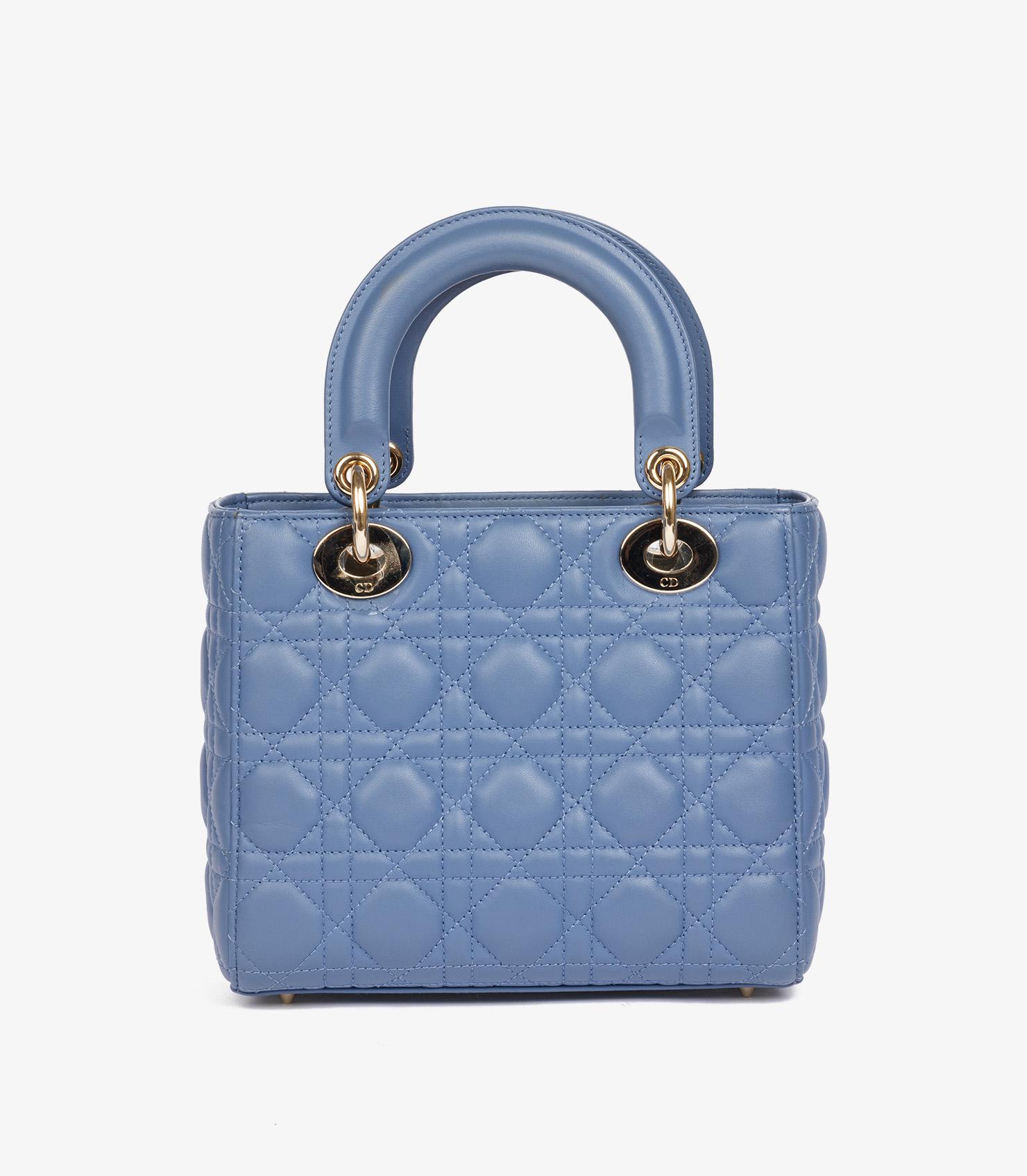 Christian Dior Denim Blue Quilted Lambskin My ABCDior Small Lady Dior 1