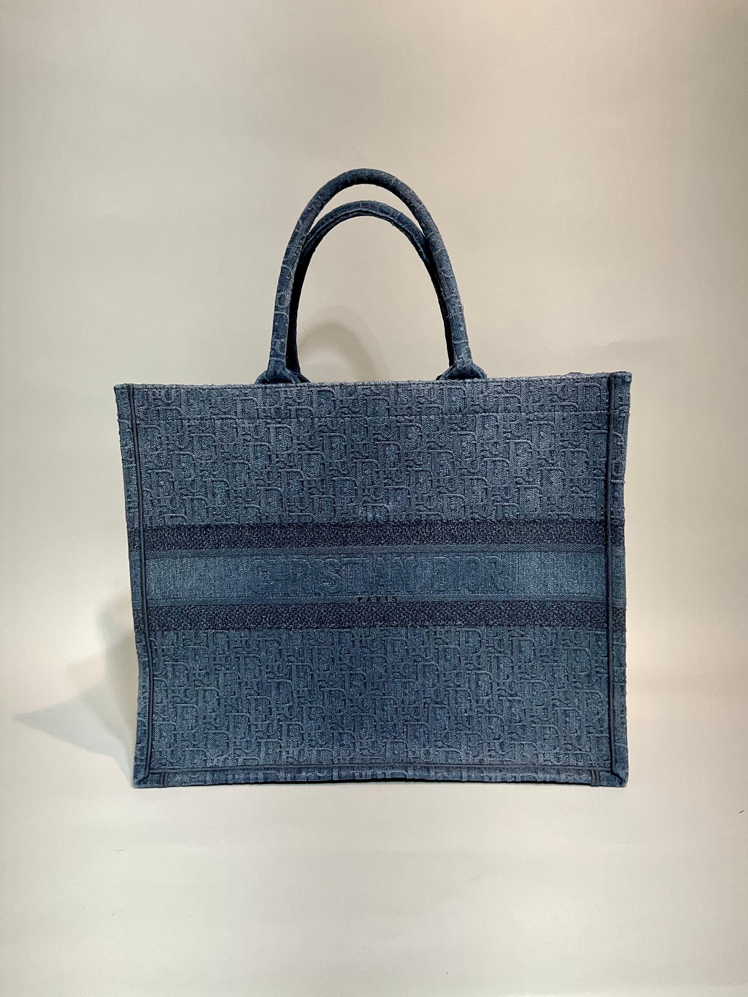 Christian Dior Denim Oblique Large Book Tote 3