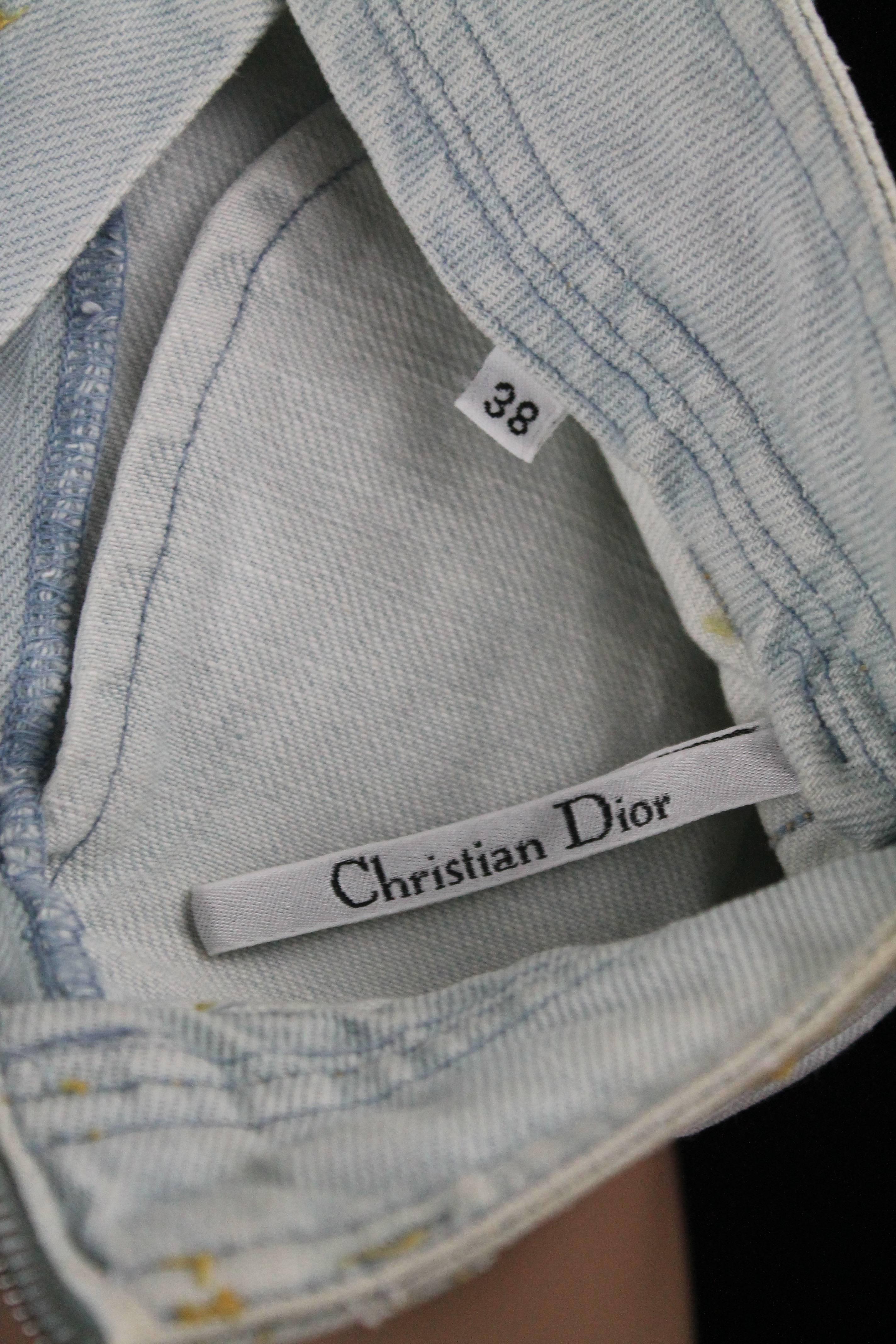 Christian Dior Denim Skirt & Knit Tube Top Set from 2009 Size 6-8 US 4