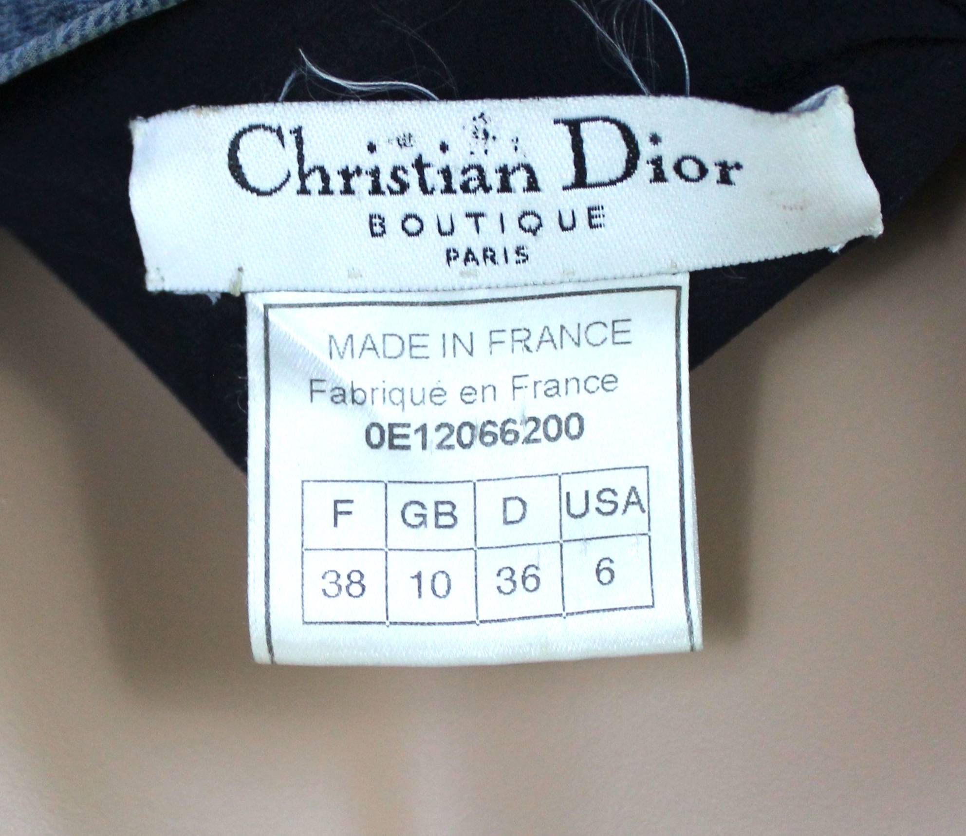 Christian Dior Denim Trompe l'oeil Silk Dress, Spring / Summer 2000  3