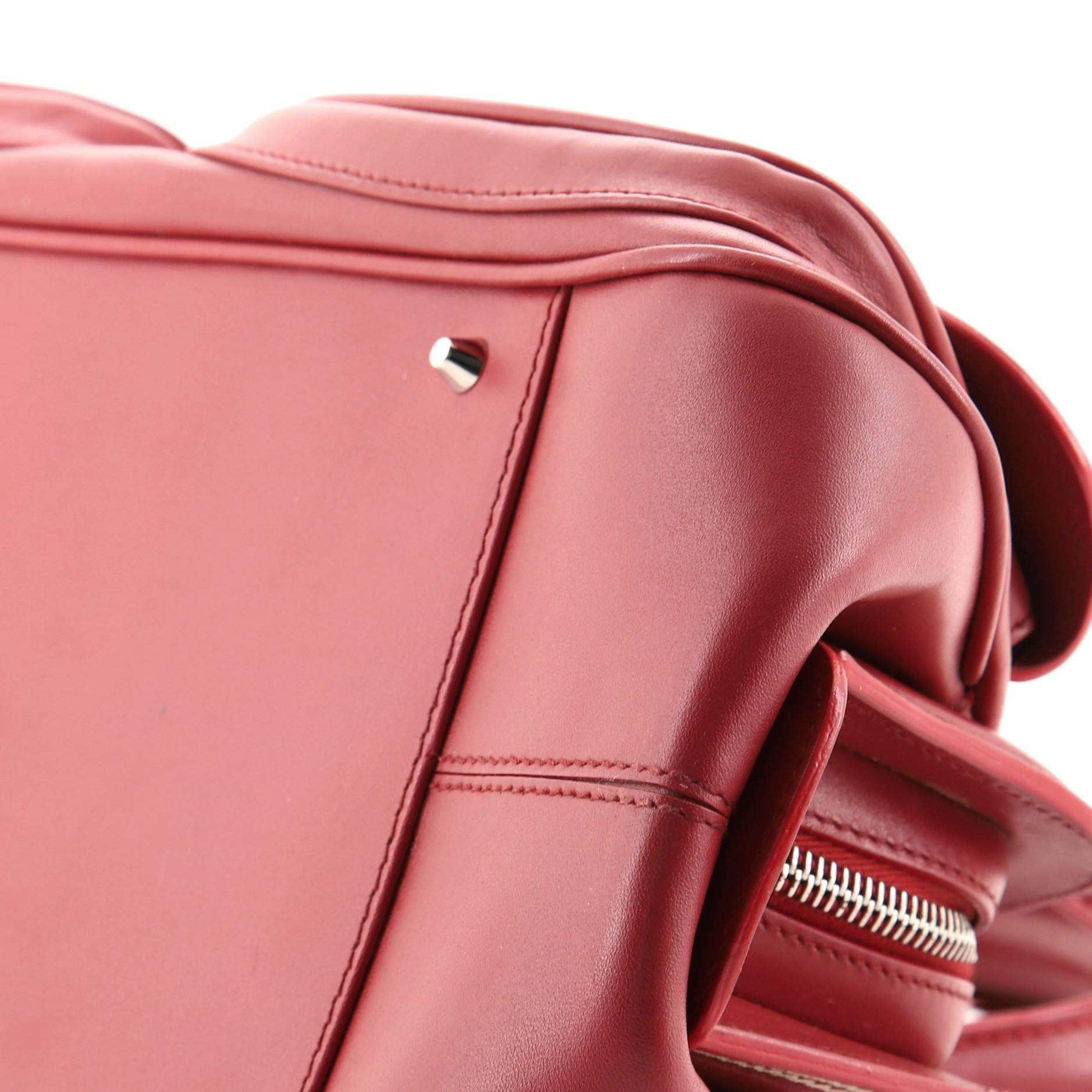 Brown Christian Dior Detective Handle Bag Leather Medium