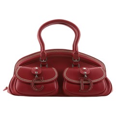 Christian Dior Detective Handle Bag Leather Medium