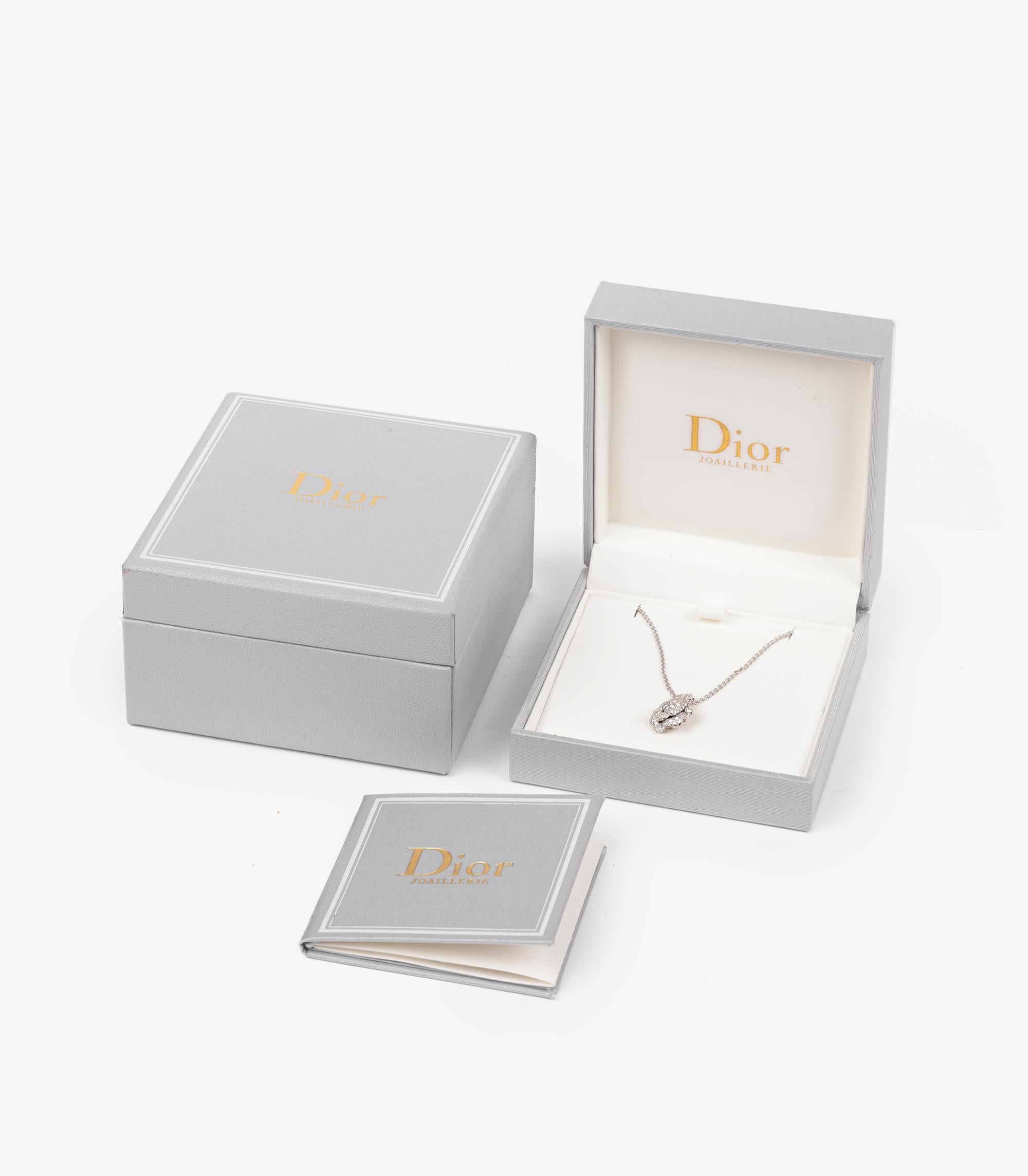 Christian Dior  Collana Bagatelle piccola con diamanti in oro bianco 18 ct. In condizioni ottime in vendita a Bishop's Stortford, Hertfordshire