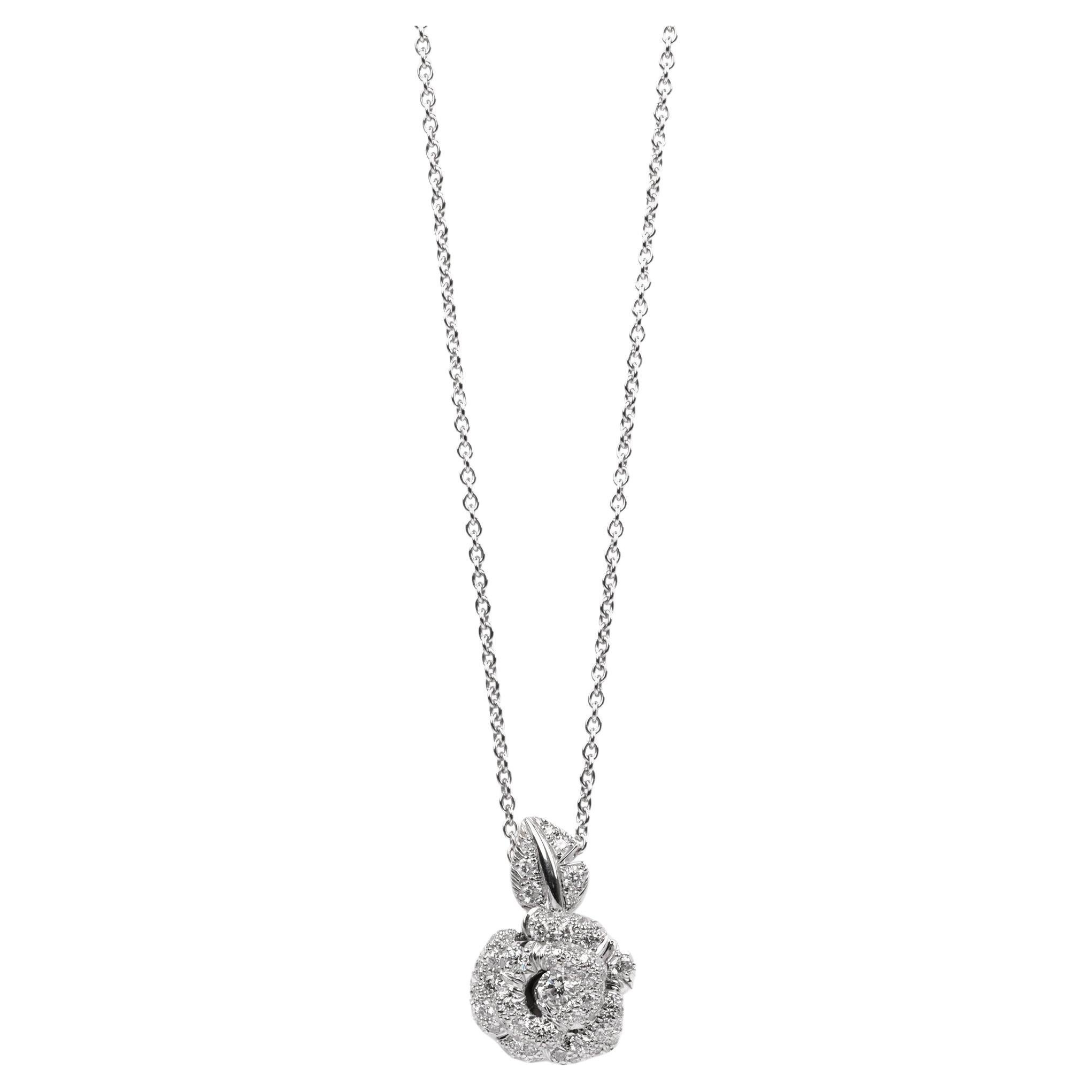 Christian Dior  Collana Bagatelle piccola con diamanti in oro bianco 18 ct. in vendita