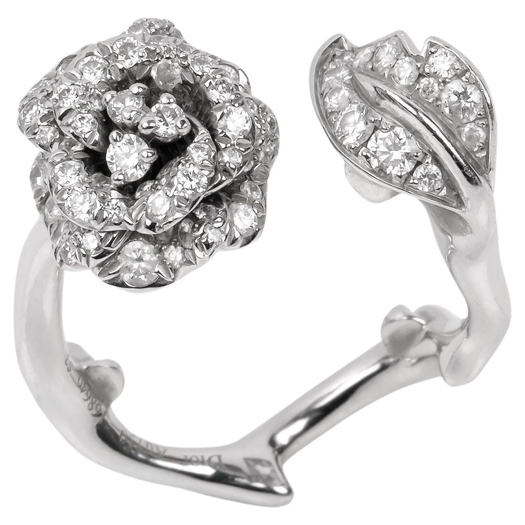 Christian Dior  Diamond 18ct White Gold Small Rose Bagatelle Necklace