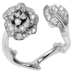 Christian Dior  Collar Bagatela Rosa Pequeña Oro Blanco 18ct Diamantes