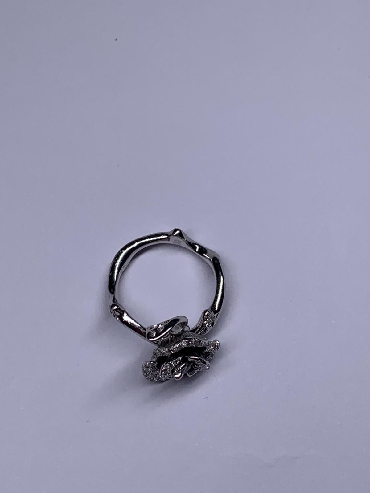 Women's or Men's  Christian Dior  Diamond Flower Ring  