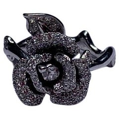  Christian Dior  Diamond Flower Ring  