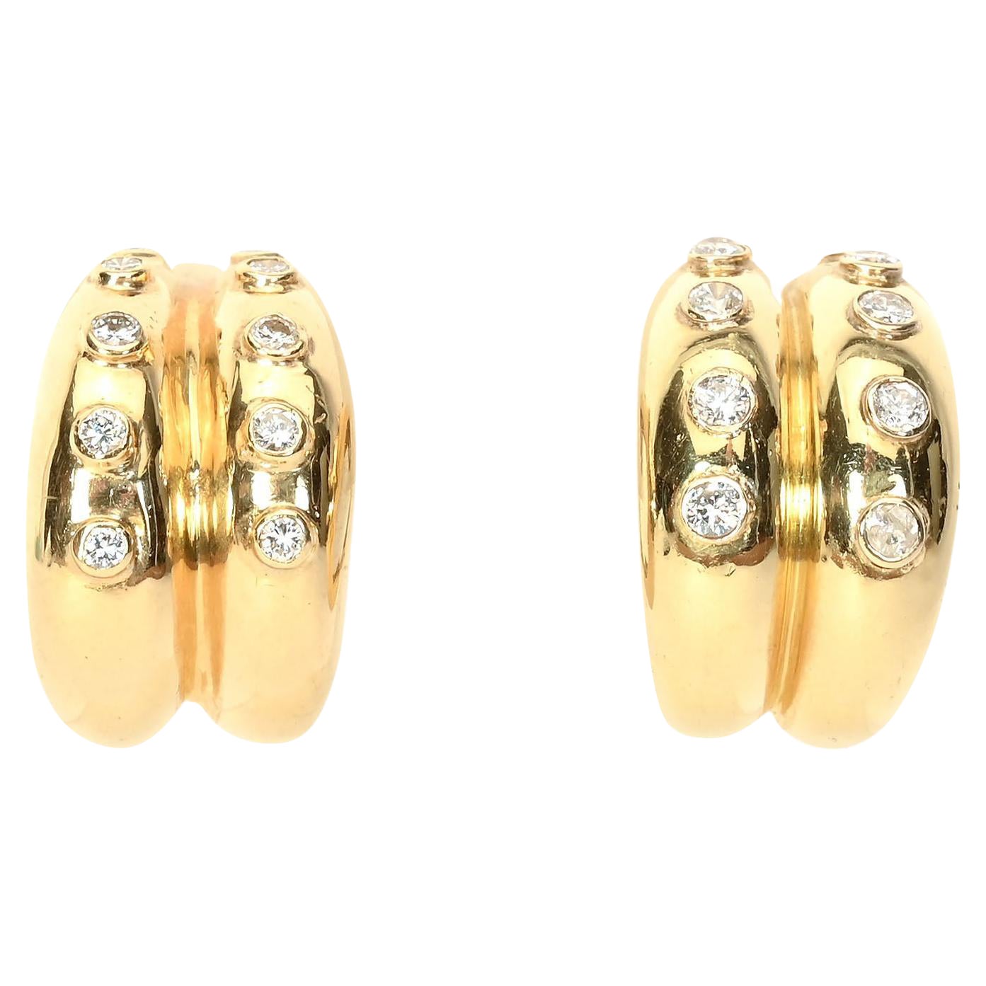 Christian Dior Diamant-Creolen-Ohrringe