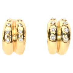 Christian Dior Diamond Hoop Earrings