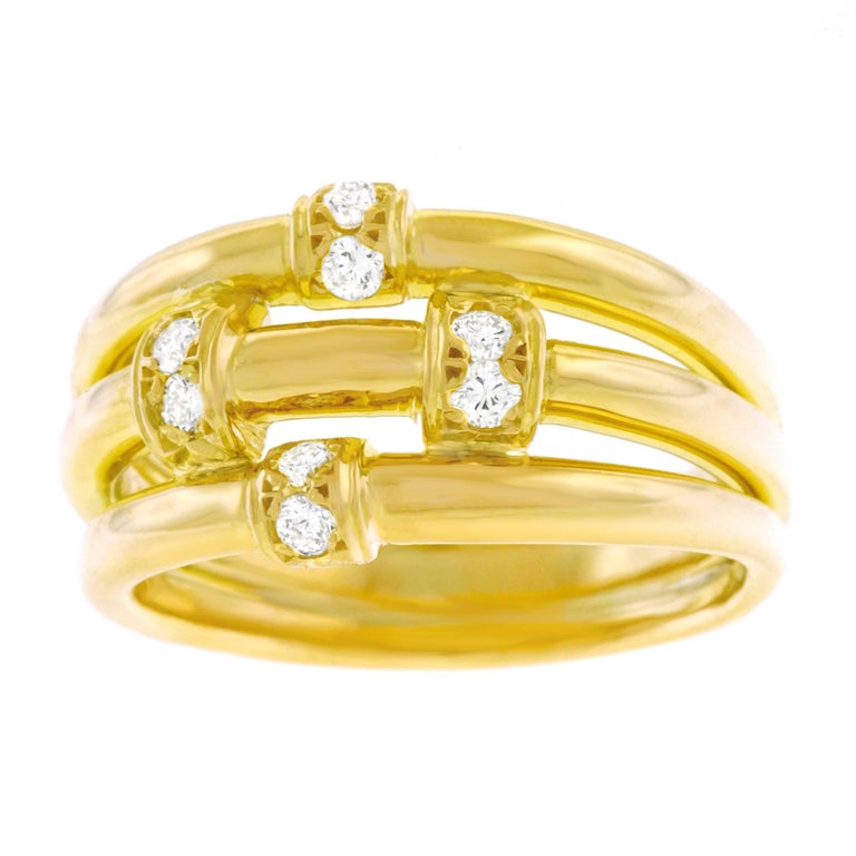 Dior Gold Chain Gourmette Link Ring at 1stdibs
