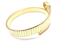Christian Dior Diamond Snake Coil Yellow Gold Bracelet