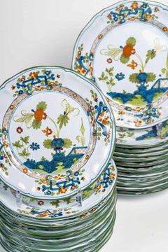 Christian Dior - Dinner Service Faenza Italian Faience - 41 Pieces - 12 People