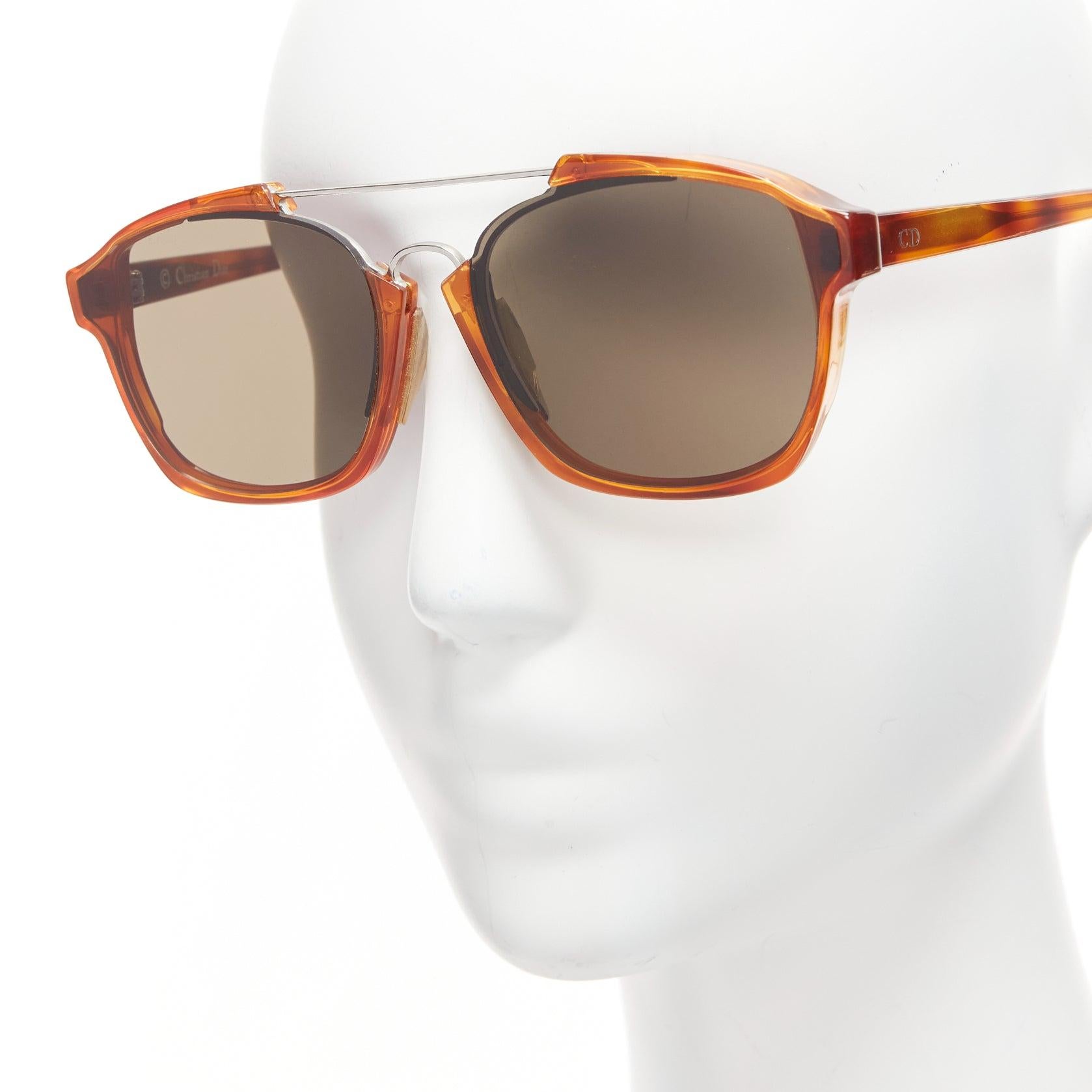 Gris CHRISTIAN DIOR Lunettes de soleil Dior Abstract à monture marron et verres gris