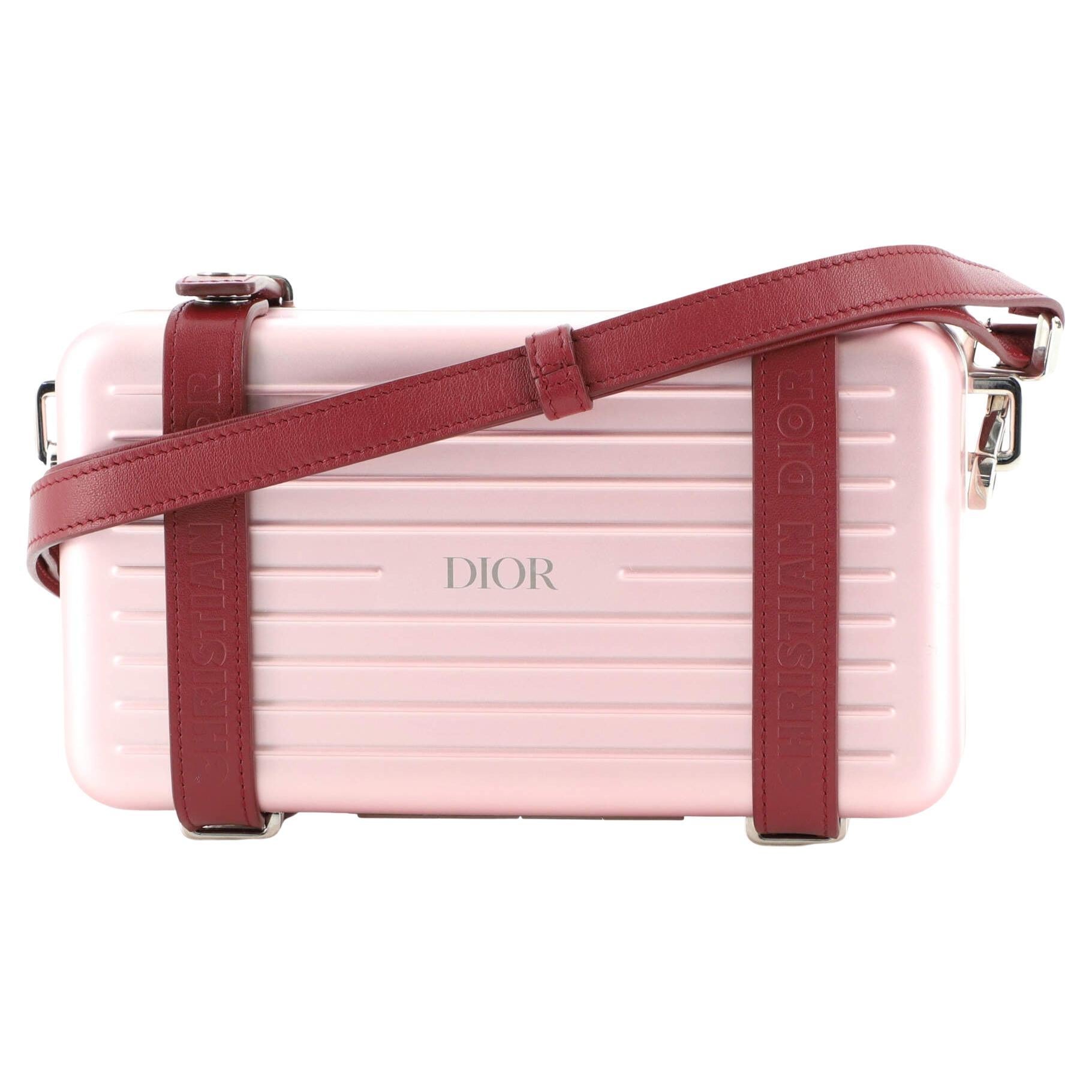 Dior Gold/Pink Embroidered Satin Limited Edition 0226 Mini Saddle Bag ...